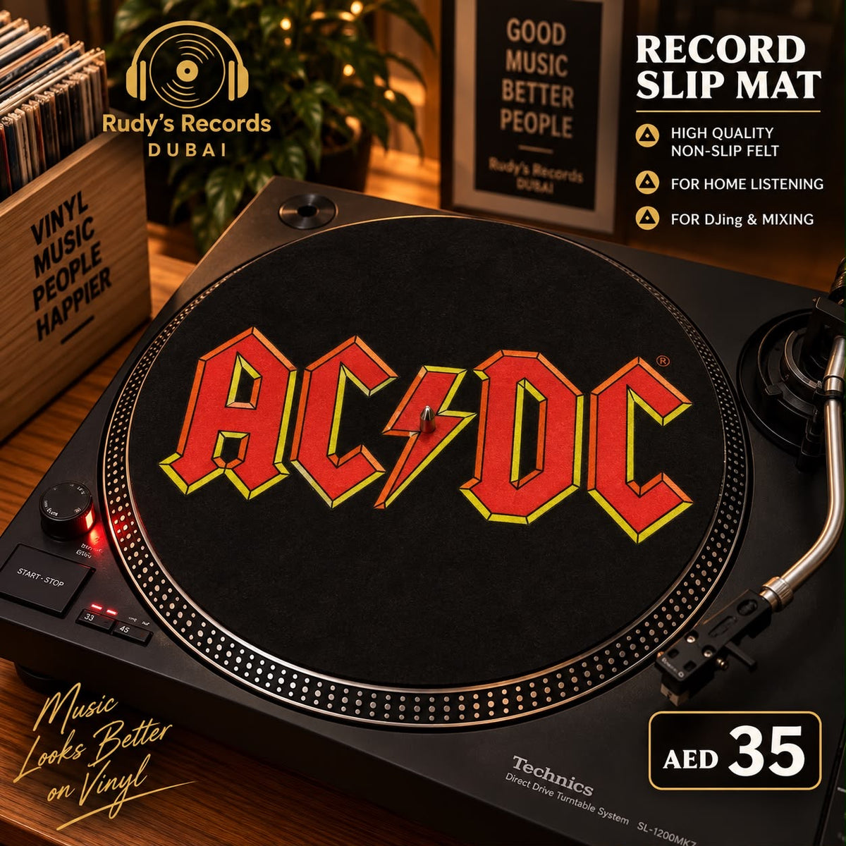 AC/DC Record Slip Mat